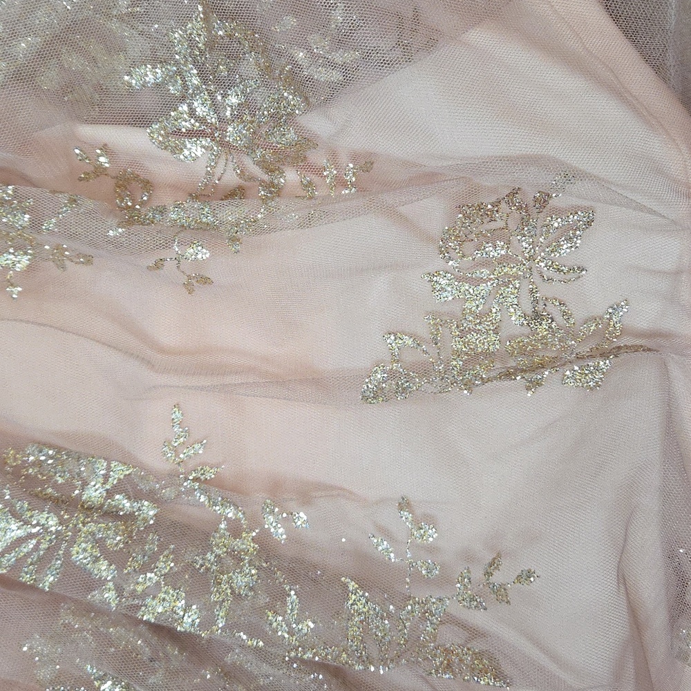 NWT Delia's Y2K Gold Glitter Blush Strapless Mini Dress Junior Size 5-6 - Picture 2 of 7